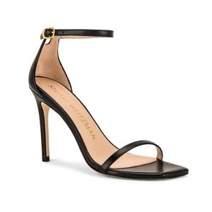 Stuart Weitzman Black Ankle Strap Heels Sandals